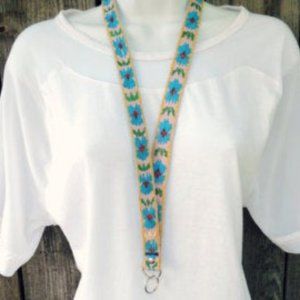 Beautiful fabric key lanyard